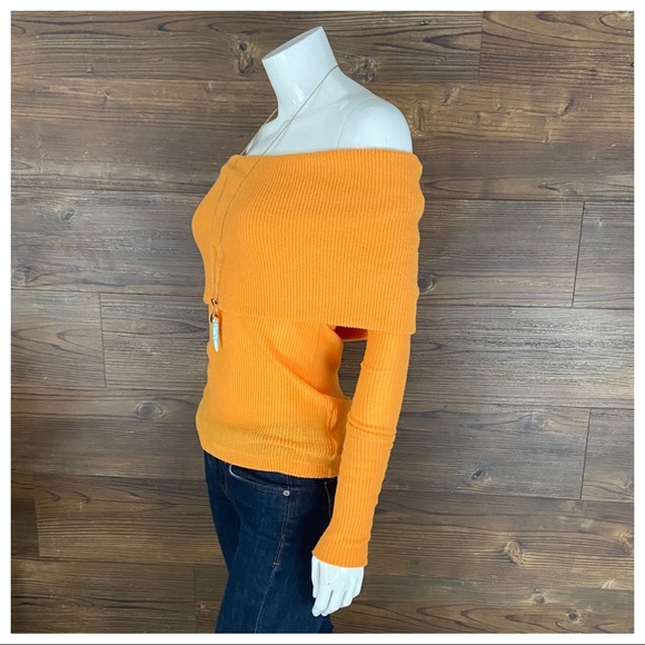 NWT Free People Snow Bunny Long Sleeve Yellow - Picture 6 of 8